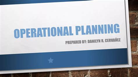 Operational Planning Definition 的图像结果