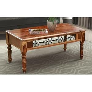 Royaloak Hilton Wooden Coffee Table | Solid Sheesham Wood | Intricate ...