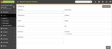 About Library - Smart School : School Management System by QDOCS