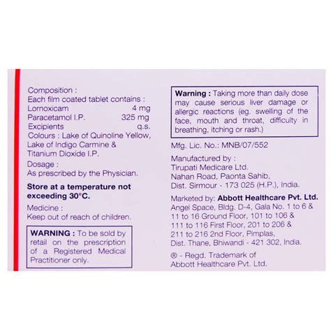 Lorsaid P Tablet 10's Price, Uses, Side Effects, Composition - Apollo ...
