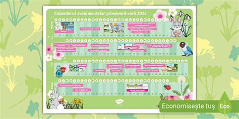 Calendarul primăverii 2025 | Evenimente | Twinkl România