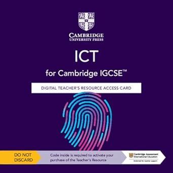Buy Cambridge Igcse?äó Ict Digital Teacher's Resource Access Card Book ...