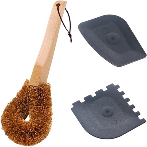 Cast Iron Cleaning Kit - 10 Inch Skillet Scrub Brush with Pan and Grill ...