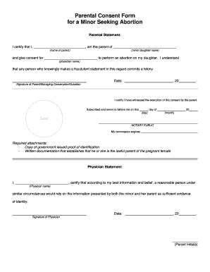 OK ODH Parental Consent Form For A Minor Seeking Abortion 2013-2026 ...