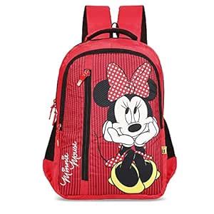 Buy Priority Disney Minnie Mouse 32 litres Red Polyester School Bag ...