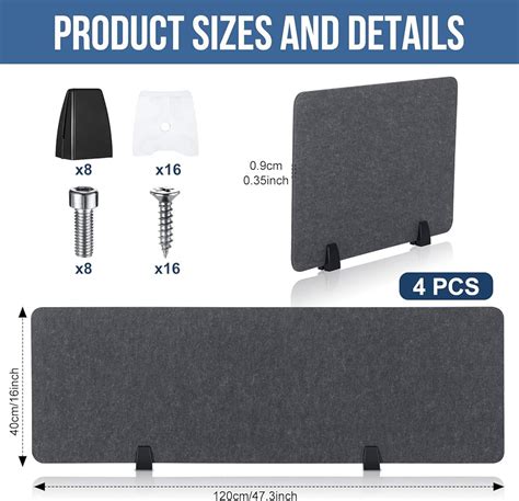 Yaomiao 4 Pack Acoustic Desk Divider Soundproof Desk India | Ubuy