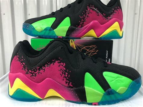 Pre-owned Reebok Kamikaze Ii Low Nerf Multicolor 10 Gv7743 Shawn Kemp ...
