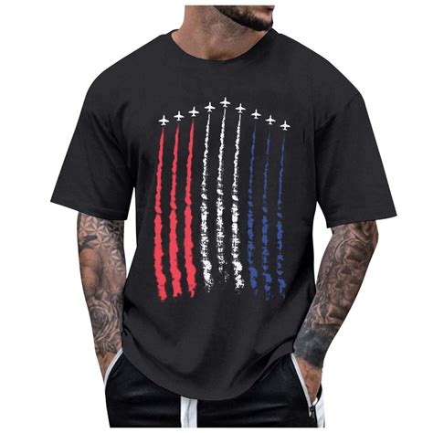 T-shirt American Flag T-Shirt for Men 4th July Patriotic Shirt Summer ...