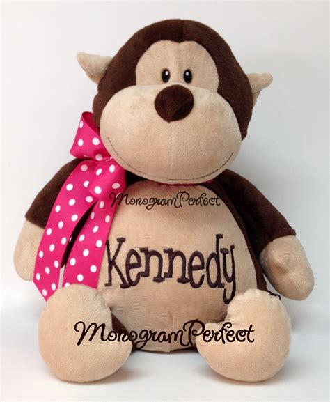 Personalized 16" Monkey Stuffed Animal — MonogramPerfect