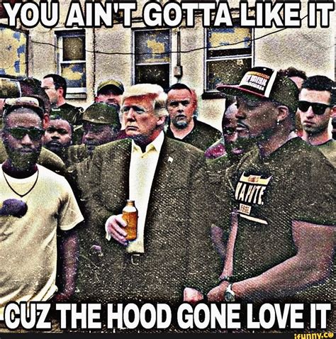 YOU. AIN'T GOTTA 'CUZ THE HOOD GONE LOVE IT - iFunny