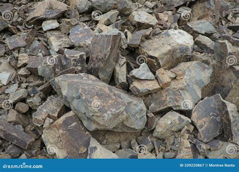 Natural Gray Shale Clastic Sedimentary Rock Formed from Mud. Stock Image - Image of rock, rubble ...