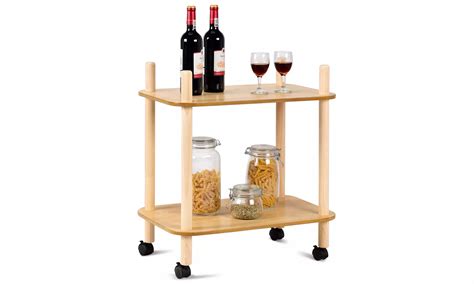 2 Tier Serving Cart Lockable ... | Groupon Goods