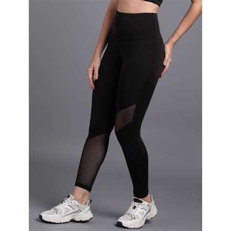 Buy Rock Paper Scissors Women Black Gym Tights Online