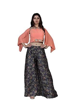 Buy Rajvesh Crop top Palazzo set at Amazon.in