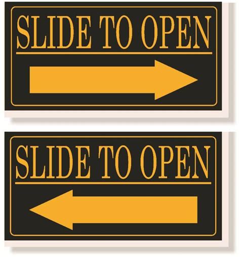 GOODPRINTZONE Slide To Open Signage Size 4"X 8" Inch Pack Of 1 Set ...