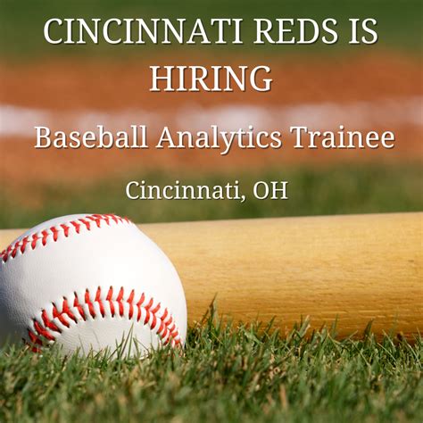 Baseball Analytics Trainee - Cincinnati Reds (Cincinnati, OH) | Sports ...