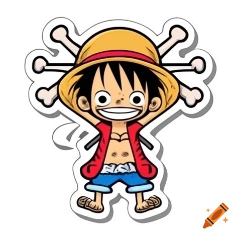 One piece themed sticker featuring iconic characters on Craiyon