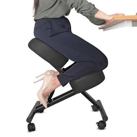 Ergonomic Kneeling Chair Home Office Chairs Thick Cushion Pad Flexible ...