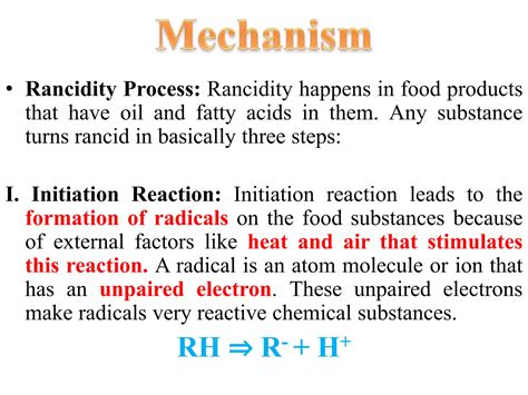 Rancidity – Types, Mechanism, Prevention | PPTX