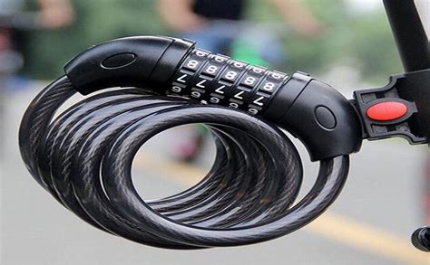 FASTPED® Bicycle Lock 5 Digit Code Combination Bicycle Security Steel ...