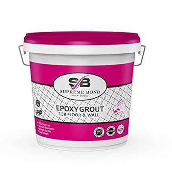 SUPREME BOND Epoxy base tile Grout (5KG) | BLACK | 3 Components | Epoxy ...
