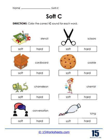 Soft C Worksheets - 15 Worksheets.com