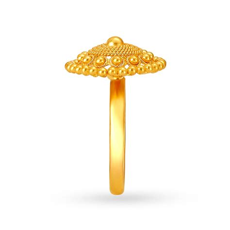 Breathtaking Floral Gold Finger Ring