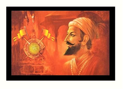 Bm Traders Great Shivaji Maharaj Sparkle Print Wall Sticker Poster ...