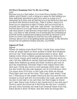 35 Female Monologues for Teens by Bobcat Acting | TPT