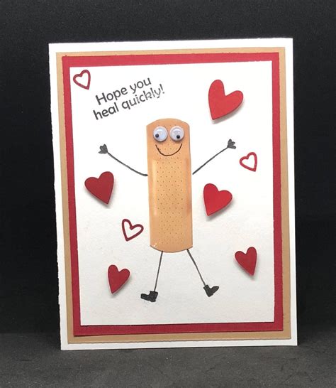 Cute Kids Get Well Card, Band-aid With Googly Eyes, Band-aid Card for ...