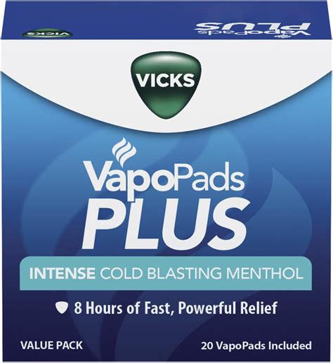 Amazon.com: Vicks VapoPads Plus with Intense Cold Blasting Menthol ...