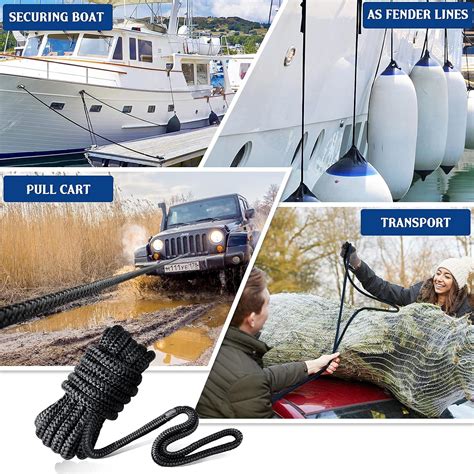 GREENEVER Dock Lines & Ropes Boat Accessories - 4 Pack 3/8 x India | Ubuy