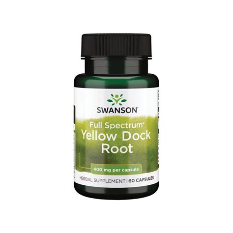 Yellow Dock Root 400mg | 60 capsules | Swanson