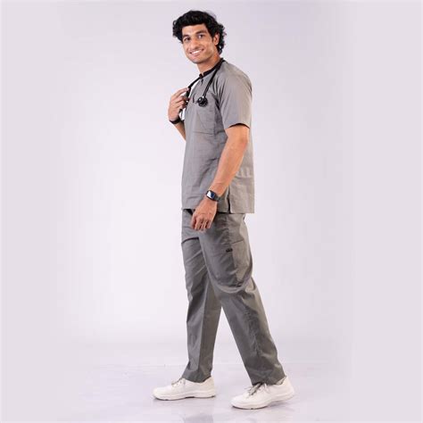 Men Quicksilver Ribbed Zip neckline scrubs – MedTogs Healthcare Apparel LLP