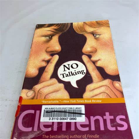 Poster By Andrew Clements No Talking