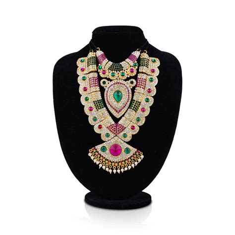 Giri - Stone Necklace Set | Deity Jewellery | Long Haram