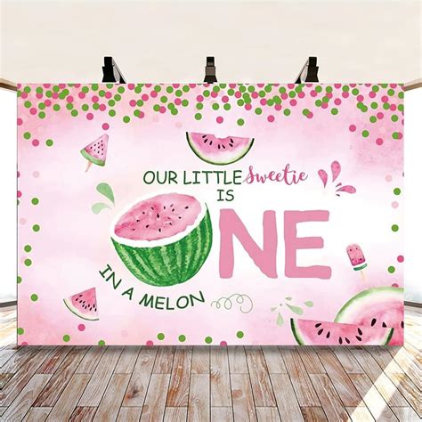 Buy Leowefowa Our Little Sweetie is One in A Melon Backdrop 10x7ft ...