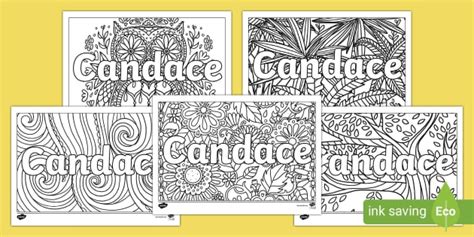 Candace Mindfulness Name Colouring Activity - Resource