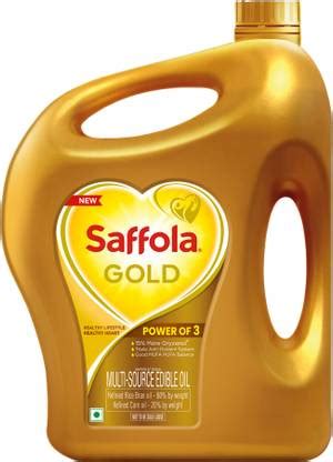 Saffola Gold Refined Cooking Rice Bran & Corn Blended Oil Can Price in ...