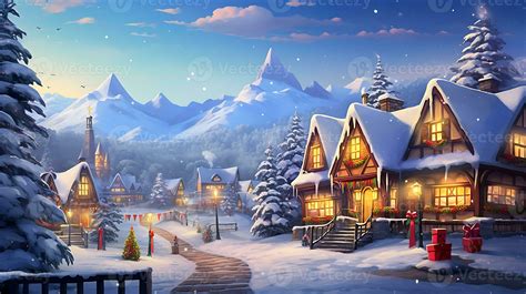 AI generated Christmas snow beautiful house generated by Ai 34772002 ...