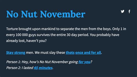 What's the Point of No Nut November?
