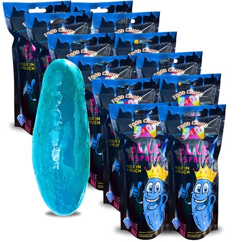 Amazon.com : Blue Raspberry Pickles In A Pouch-Blue Raz Single Pickle ...