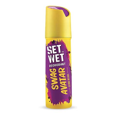Buy Set Wet Deodorant Spray For Men Swag Avatar Citrus Intense, 150ml ...