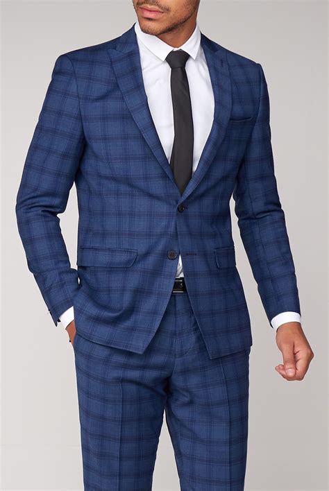 Without Prejudice | Blue Checked 2pce Suit | Suit Direct