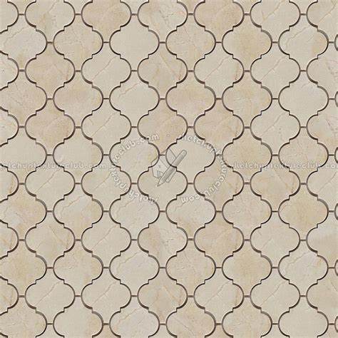 Arabesque cream marble tile texture seamless 14258
