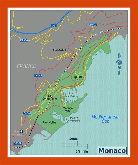 Map of Monaco | Maps of Monaco | Maps of Europe | GIF map | Maps of the World in GIF format ...