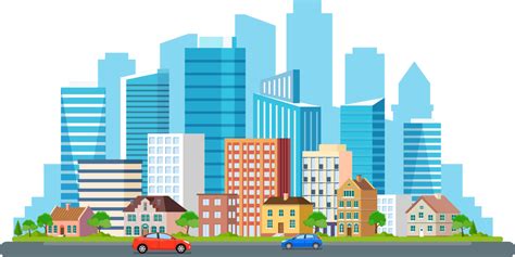 People in Different Buildings Cartoon Png 的图像结果