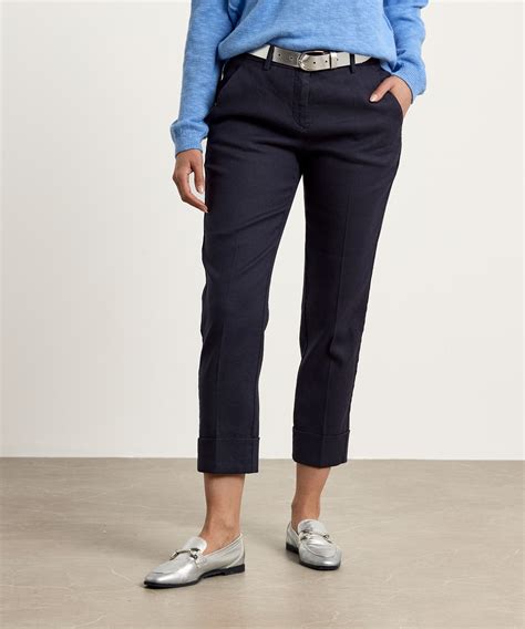 Cambio linnenmix pantalon Krystal in marine | BeOne