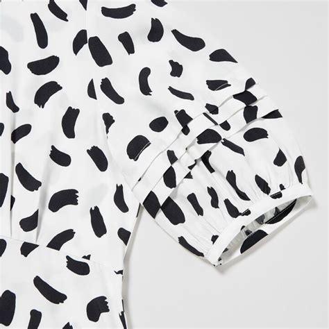 Uniqlo Printed Balloon Sleeved Dress Clearance Sale - Uniqlo Women ...