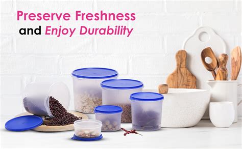 Buy Varmora Magnum Round- Blue| Kitchen Storage Containers- Set of 6 ...